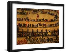 Procession of Contrade (Detail) (A Contrada Is a District in Siena, Italy)-Vincenzo Rustici-Framed Giclee Print