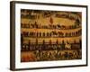 Procession of Contrade (Detail) (A Contrada Is a District in Siena, Italy)-Vincenzo Rustici-Framed Giclee Print