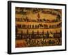 Procession of Contrade (Detail) (A Contrada Is a District in Siena, Italy)-Vincenzo Rustici-Framed Giclee Print