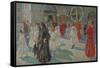 Procession of Corpus Christi in Piazza Grande in Trieste, 1908-Arturo Fittke-Framed Stretched Canvas