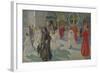 Procession of Corpus Christi in Piazza Grande in Trieste, 1908-Arturo Fittke-Framed Giclee Print
