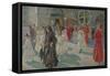 Procession of Corpus Christi in Piazza Grande in Trieste, 1908-Arturo Fittke-Framed Stretched Canvas