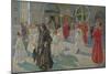 Procession of Corpus Christi in Piazza Grande in Trieste, 1908-Arturo Fittke-Mounted Giclee Print