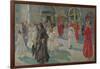 Procession of Corpus Christi in Piazza Grande in Trieste, 1908-Arturo Fittke-Framed Giclee Print