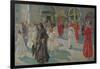 Procession of Corpus Christi in Piazza Grande in Trieste, 1908-Arturo Fittke-Framed Giclee Print