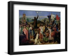 Procession of Crusaders Around Jerusalem, 14th July 1099, 1841-Jean Victor Schnetz-Framed Giclee Print