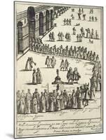 Procession of Dignitaries in the St Mark's Square in Venice, 1610-Giacomo Franco-Mounted Giclee Print