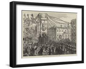 Procession of Freemasons at Plymouth to Meet the Prince of Wales-Charles Robinson-Framed Giclee Print