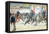 Procession of Indigenous Cavalry in French Indo-China (Vietnam)-null-Framed Stretched Canvas