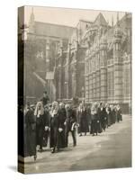 Procession of Judges at Westminster Abbey a Custom Before the Opening of the Law Courts-null-Stretched Canvas