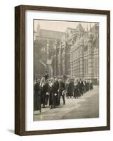 Procession of Judges at Westminster Abbey a Custom Before the Opening of the Law Courts-null-Framed Photographic Print