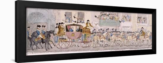 Procession of King George III and Queen Charlotte to St Paul's Cathedral, London, 1789-Thomas Rowlandson-Framed Giclee Print