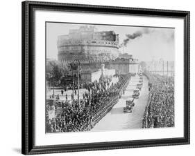 Procession of King Victor Emanuel III and Queen Elena-null-Framed Photographic Print