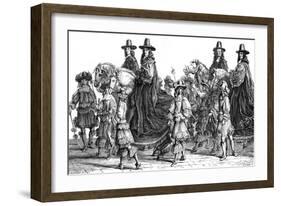 Procession of Magistrates, Paris, 17th Century (1882-188)-J Guillaume-Framed Giclee Print