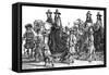 Procession of Magistrates, Paris, 17th Century (1882-188)-J Guillaume-Framed Stretched Canvas