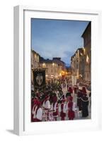 Procession of Medieval Festival of La Quintana in Piazza Arringo, Ascoli Piceno, Le Marche, Italy-Ian Trower-Framed Photographic Print
