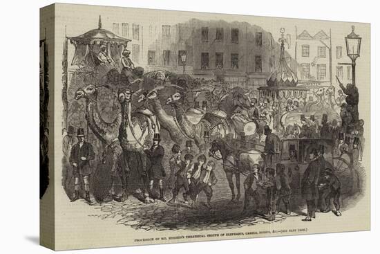 Procession of Mr Hughes's Theatrical Troupe of Elephants, Camels, Horses, Etc-null-Stretched Canvas