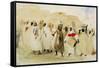 Procession of Musicians in Tangier-Eugene Delacroix-Framed Stretched Canvas