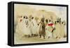 Procession of Musicians in Tangier-Eugene Delacroix-Framed Stretched Canvas