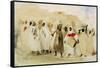 Procession of Musicians in Tangier-Eugene Delacroix-Framed Stretched Canvas