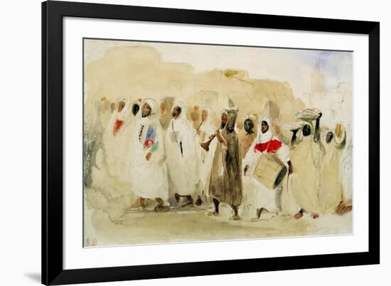 Procession of Musicians in Tangier-Eugene Delacroix-Framed Giclee Print