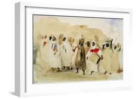 Procession of Musicians in Tangier-Eugene Delacroix-Framed Giclee Print