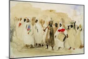 Procession of Musicians in Tangier-Eugene Delacroix-Mounted Giclee Print