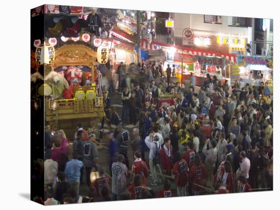 Procession of Parade Floats, Autumn Festival, Kawagoe, Saitama Prefecture, Japan-Christian Kober-Stretched Canvas