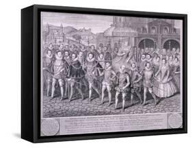 Procession of Queen Elizabeth I to Blackfriars, London, 16 June 1600-George Vertue-Framed Stretched Canvas