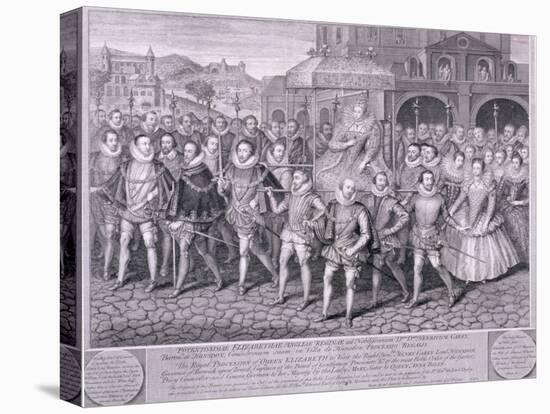 Procession of Queen Elizabeth I to Blackfriars, London, 16 June 1600-George Vertue-Stretched Canvas