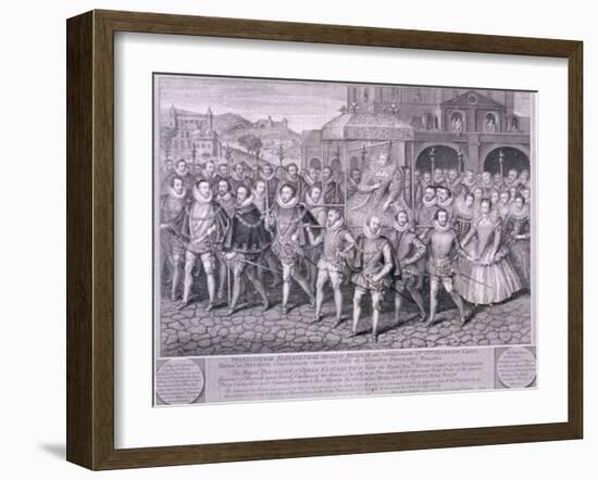 Procession of Queen Elizabeth I to Blackfriars, London, 16 June 1600-George Vertue-Framed Giclee Print