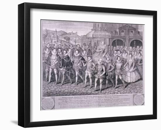 Procession of Queen Elizabeth I to Blackfriars, London, 16 June 1600-George Vertue-Framed Giclee Print