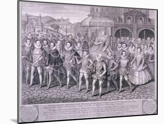 Procession of Queen Elizabeth I to Blackfriars, London, 16 June 1600-George Vertue-Mounted Giclee Print