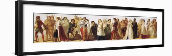 Procession of Shakespeare Characters-Daniel Maclise-Framed Premium Giclee Print