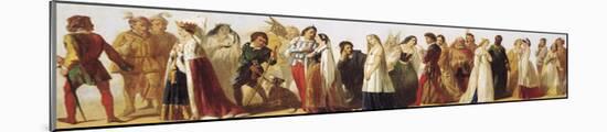 Procession of Shakespeare Characters-Daniel Maclise-Mounted Premium Giclee Print