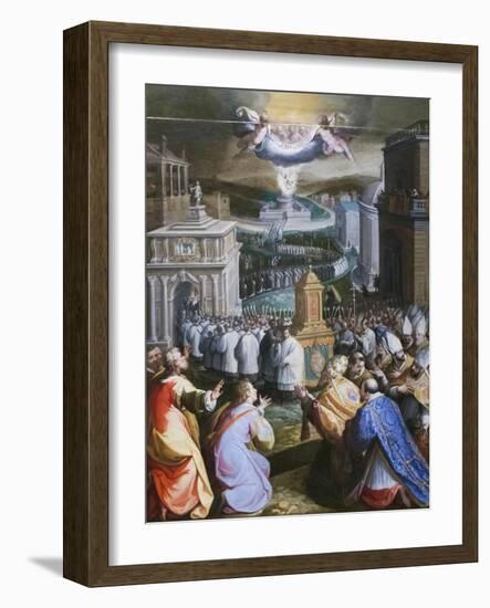 Procession of St Gregory the Great-Jacopo Zucchi-Framed Giclee Print