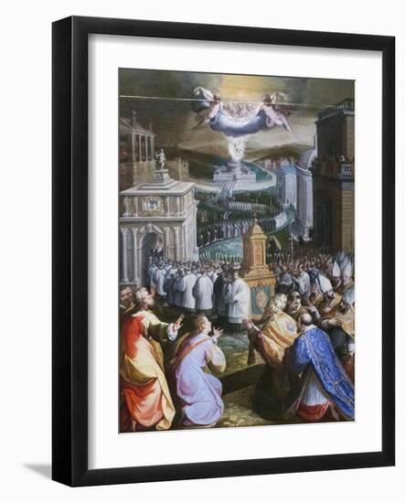 Procession of St Gregory the Great-Jacopo Zucchi-Framed Giclee Print