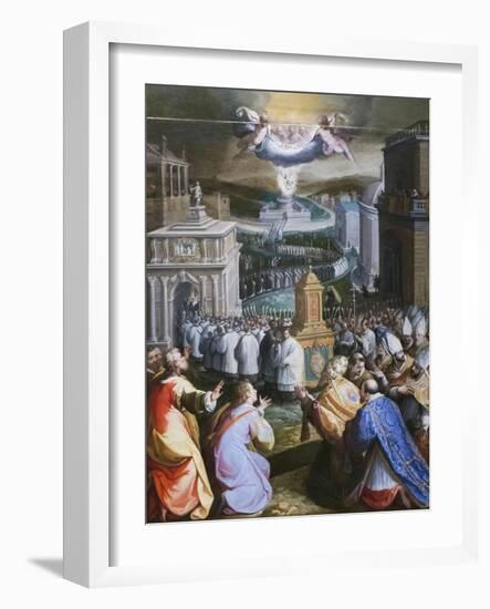 Procession of St Gregory the Great-Jacopo Zucchi-Framed Giclee Print