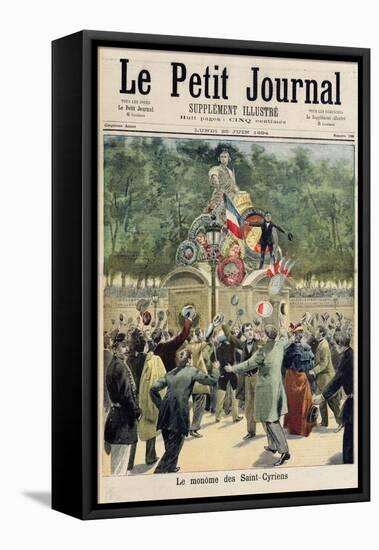 Procession of the Cadets of the Saint-Cyr Academy from 'Le Petit Journal', 25th June 1894-null-Framed Stretched Canvas