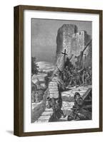 Procession of the Crusaders Round the Walls of Jerusalem, 1099-null-Framed Giclee Print