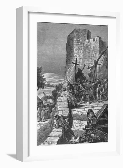 Procession of the Crusaders Round the Walls of Jerusalem, 1099-null-Framed Giclee Print