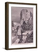 Procession of the Crusaders Round the Walls of Jerusalem Ad 1097-Francois Edouard Zier-Framed Giclee Print