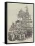 Procession of the Great National Fete at Paris, Statue of the Republic-null-Framed Stretched Canvas