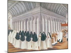 Procession of the Holy Sacrament in the Cloister, from 'L'Abbaye De Port-Royal', C.1710-Louise Madelaine Cochin-Mounted Giclee Print