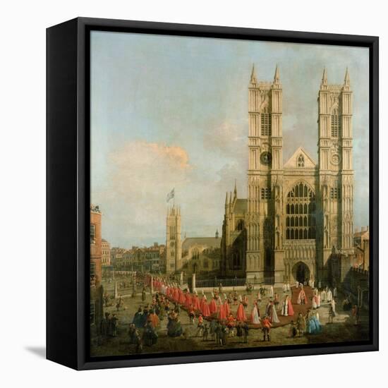 Procession of the Knights of the Bath-Canaletto-Framed Stretched Canvas