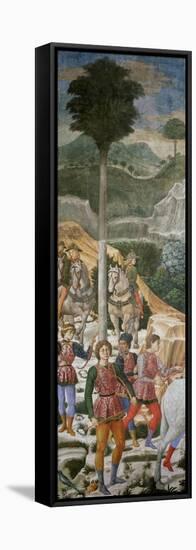 Procession of the Magi: Archers-Benozzo Gozzoli-Framed Stretched Canvas