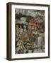 Procession of the Magi: Wall with Giuliano, detail (Procession at bottom)-Benozzo Gozzoli-Framed Giclee Print