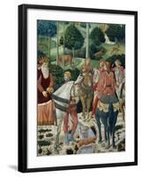 Procession of the Magi: Wall with Giuliano, detail (The Patriarch of Constantinople)-Benozzo Gozzoli-Framed Premium Giclee Print