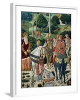 Procession of the Magi: Wall with Giuliano, detail (The Patriarch of Constantinople)-Benozzo Gozzoli-Framed Giclee Print