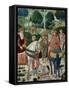 Procession of the Magi: Wall with Giuliano, detail (The Patriarch of Constantinople)-Benozzo Gozzoli-Framed Stretched Canvas